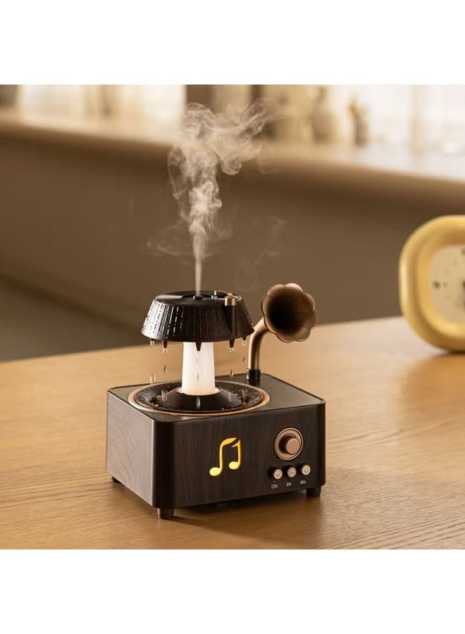 راديو مصباح إضاءة محيطية RGB مع مرطب هواء بالرذاذ، ومكبر صوت بلوتوث، وموزع للروائح، وضوء ليلي ملون متزامن مع الموسيقى لغرفة النوم وديكور المنزل. - Image 2